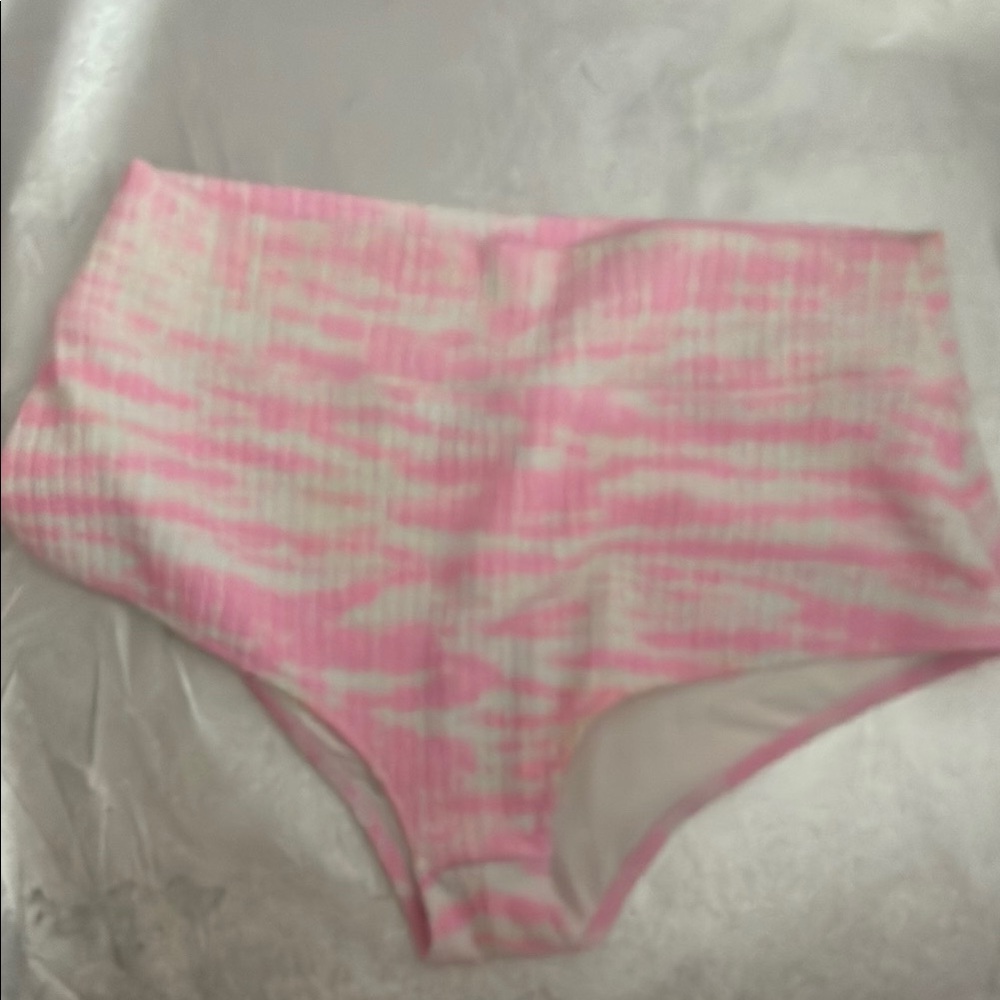Pink High-Waisted Bikini Bottoms